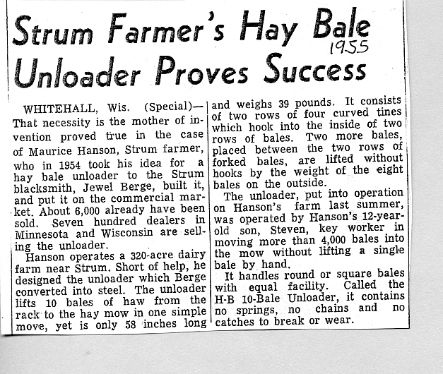1955 Strum Bale Unloader