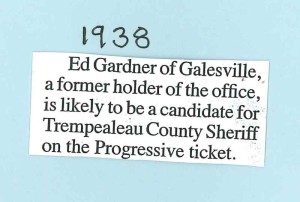 1938 Sheriff Ed Gardner