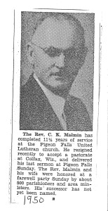 1950 PF Pastor Malmin