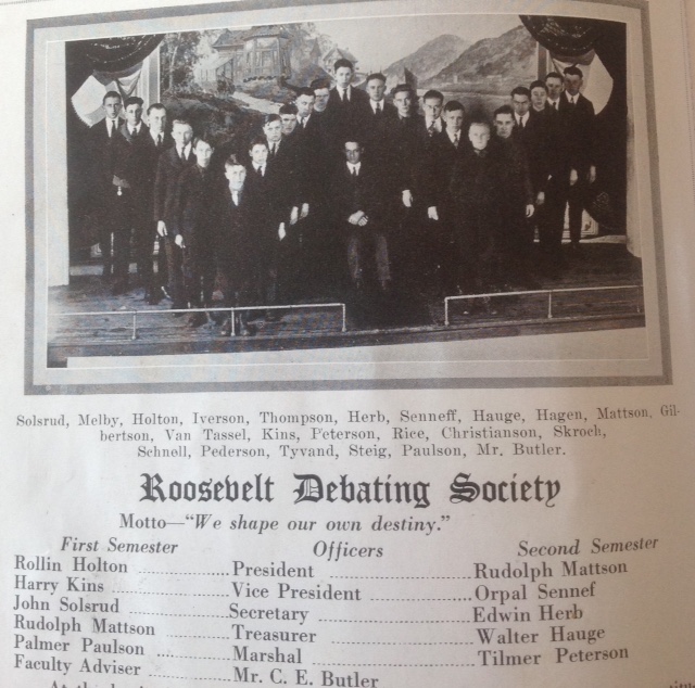 Whitehall High School Debate Club 1922-23
